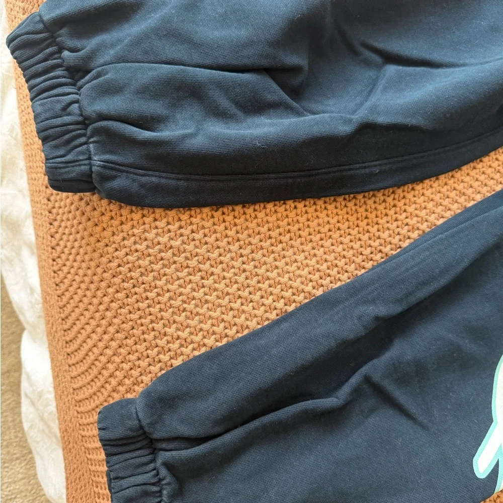 Madhappy Navy Blue Joggers with Script Logo
